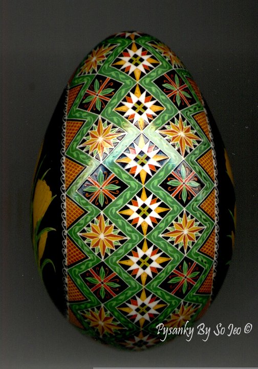 Yellow Crocus Ukrainian Easter Egg Pysanky By So Jeo